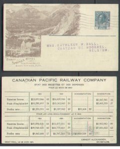 Canada-cover #5114 - 1c Admiral - Banff Springs Hotel-(CPR 66A)
