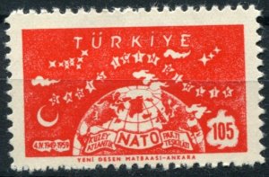 Turkey Sc#1436 MNH, 105k red, NATO, 10th Anniversary (1959)