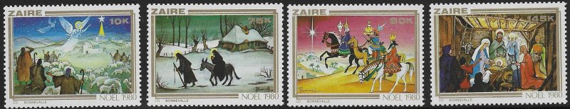Zaire #1000-1003 (1980), MNH compl. set, cat. $4.00