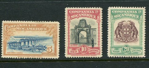 Mozambique Company #191-3 High Values of Set Mint