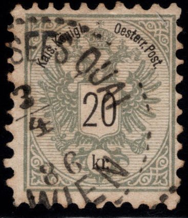 Austria Scott 44 Used stamp,