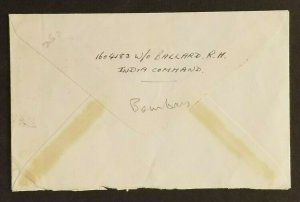 1946 Bombay India to York England RAF POST 2 Royal Air Forces Cover