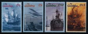 Gambia 2536-9 MNH Royal Navy Warships, Aircraft