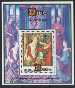 1992 Niue Sc #646 souvenir sheet - Christmas MNH Cv$11.50