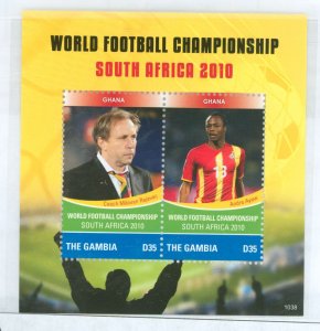 Gambia #3315  Souvenir Sheet (Soccer)