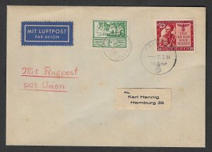 GREAT BRITAIN -  JERSEY 1944 Wartime Philatelic Cover (small tones) sent - 40965