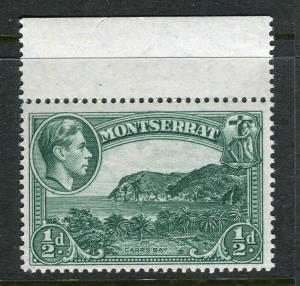 MONTSERRAT; 1938 early GVI issue Mint hinged Shade of 1d. Perf 14 value