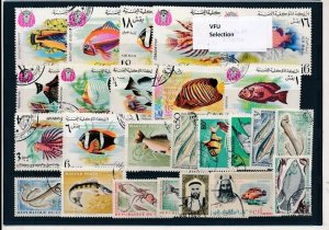 D387260 Fish Nice selection of VFU Used stamps