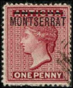 Montserrat SC# 11 Victoria 1d perf 12 used wmk 2