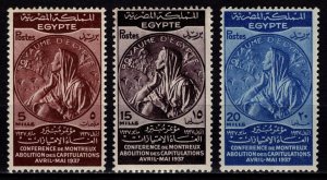 Egypt 1937 Abolition of Capitulations Montreux Conf., Set [Unused]