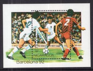 Nicaragua Barcelona Summer Olympics Souvenir Sheet MNH VF