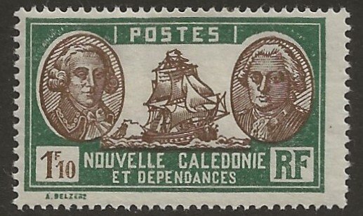 New Caledonia 161  1928  1Fr 10 fine mint hinged