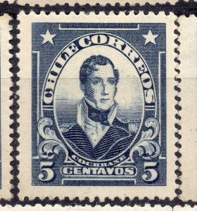 Chile 1911 Early Issue Mint hinged Shade of 5c. NW-12414