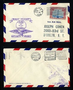 # C11 CAM # 25 First Flight cover Miami, FL to Atlanta, GA - 12-1-1928