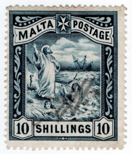 (I.B) Malta Revenue : Duty Stamp 10/-