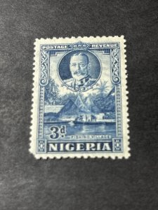 NIGERIA # 42a-MINT/HINGED----SHORT PERF LL CORNER--SINGLE----1936(LOTD)