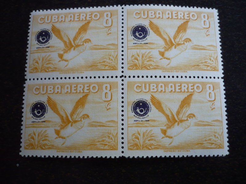 Stamps - Cuba - Scott#C209-C210 - Mint Hinged Set of 2 Stamps in Blocks of 4