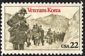 SC#2152 22¢ Korea War Veterans Single (1985) MNH