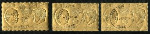 ISLE OF PABAY  GOLD FOIL STAMPS  CHURCHILL & KENNEDY BIN $6.0