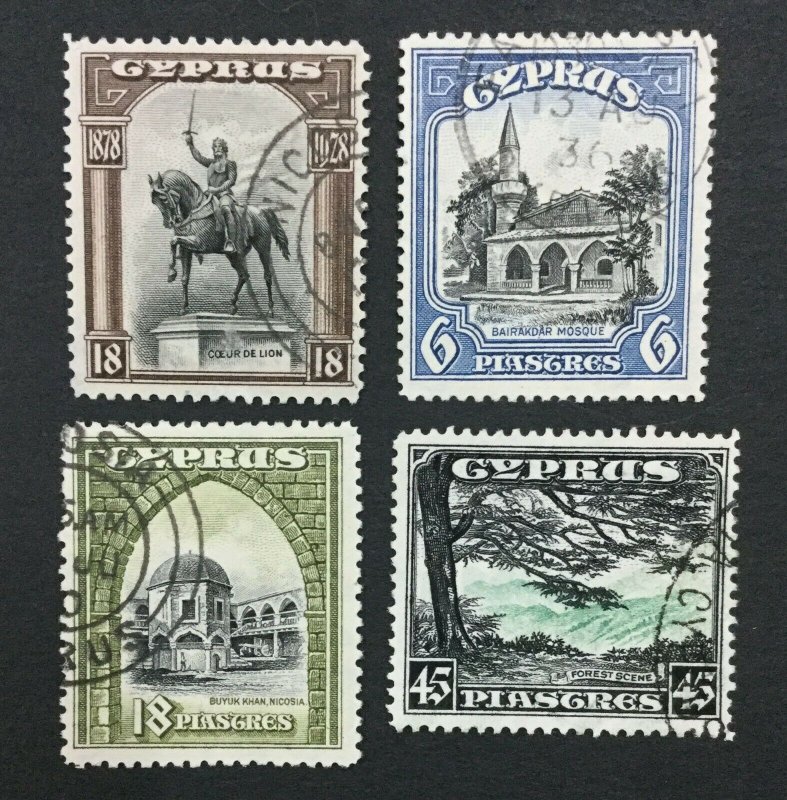 MOMEN: CYPRUS SG #130,140,142-143 USED LOT #193171-1710