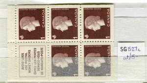 CANADA; 1960s early QEII fine Mint BOOKLET PANE