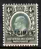 Kenya, Uganda & Tanganyika 1903-04 KE7 Crown CA 4a overpr...