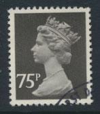 GB Machin 75p  SG X1023  Scott MH161 Used with FDC cancel  please read details