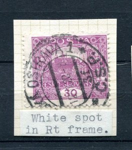 Czechoslovakia 1919 Perf Used 30H ERRORwhite spot in Rt frame 8507