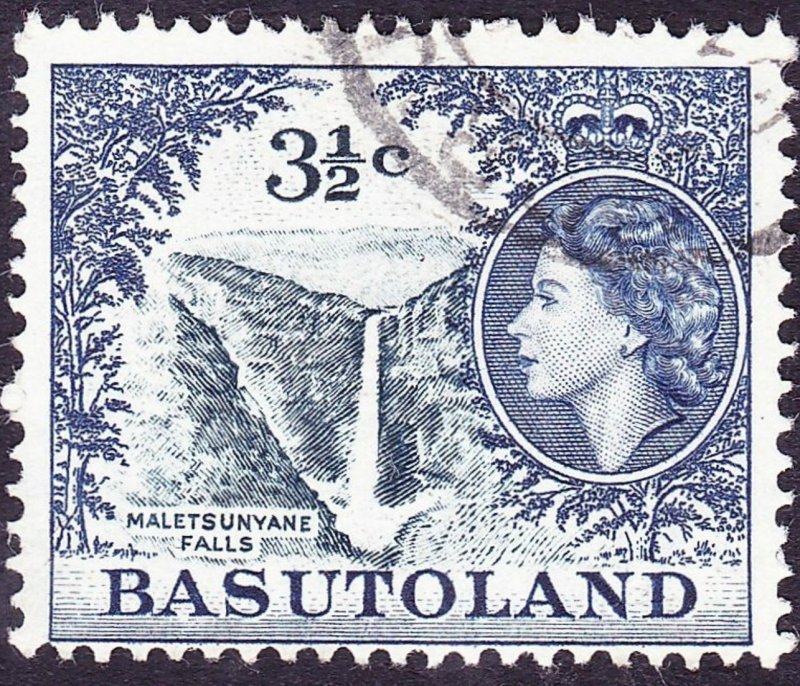 BASUTOLAND 1962 QEII 3½C Indigo & Deep Ultramarine SG73 FU