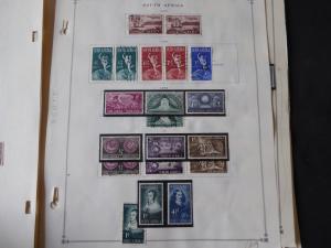 South Africa Classic Stamp Collection on Album Pages