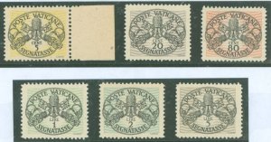 Vatican City #J7-12v  Single (Complete Set) with APEX Cert