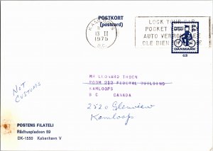 Denmark, Worldwide Government Postal Card