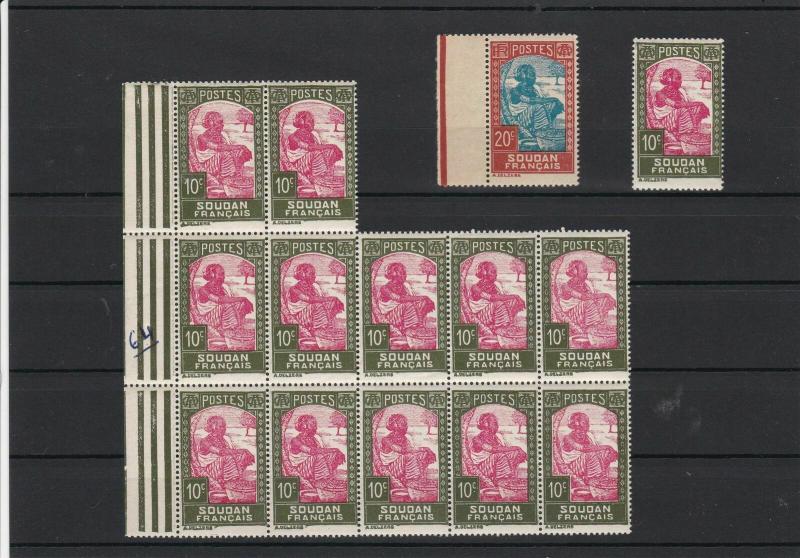 French Sudan Mint Never Hinged Stamps Block ref R 18383