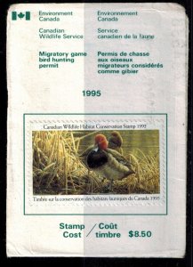 Canada FWH11 Duck Stamp on License Used VF
