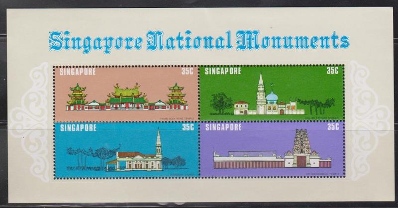 SINGAPORE Scott # 303 MNH - Singapore National Monuments S/S