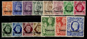 MOROCCO AGENCIES (TAN) GVI SG261-275, 1949 GVI set, FINE USED. Cat £350.