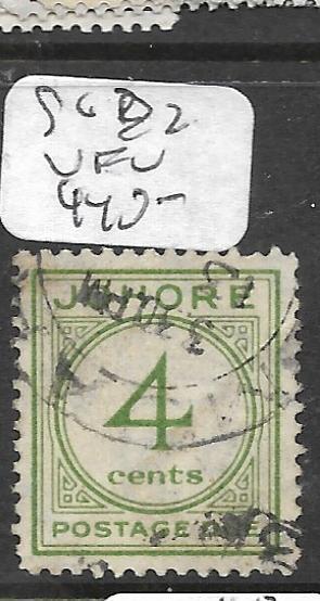 MALAYA JOHORE  (P0601B) POSTAGE DUE 4C SG D2  VFU