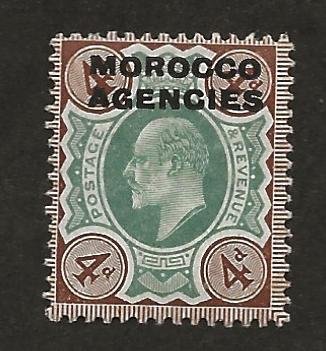 GREAT BRITAIN OFFICES - MOROCCO SC# 204   F/MOG 1907