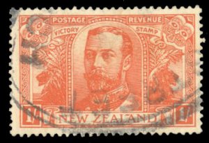 New Zealand #170 Cat$55, 1920 1sh vermilion, used