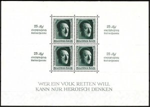 Germany B104 (Imperf w/Inscription) Souvenir Sheet OGNH CV $260