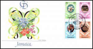 Jamaica 500-503 Royal Wedding Fleetwood U/A FDC