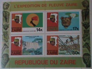 ZAIRE-EXPEDITIONS VIEWS AND BEAUTY OF ZAIRE-S/S MNH VF WE SHIP TO WORLD WIDE.