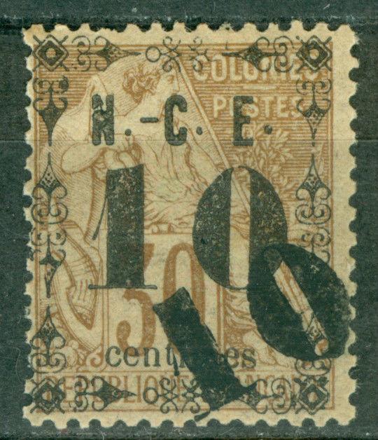 French Colonies -NEW CALEDONIA 1891 Peace & Commerce 10c/30c DOUBLE Yv# 12b mint