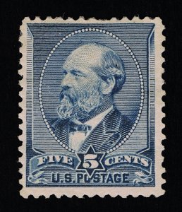 VERY AFFORDABLE GENUINE SCOTT #216 FINE MINT OG H 1888 ABNC INDIGO GARFIELD