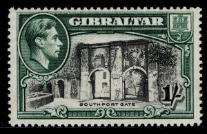 GIBRALTAR GVI SG127, 1s black & green, M MINT. Cat £45. PERF 14