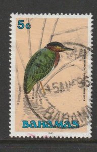 1991 Bahamas - Sc 709 - used VF - 1 single - Green Heron