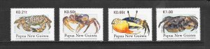 PAPUA NEW GUINEA #885-8  CRABS  MNH