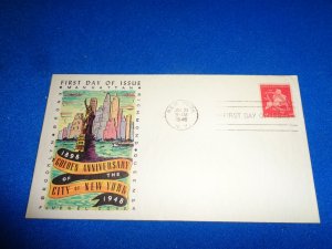 FLEUGEL MULTI COLORED CACHET FDC:  US SCOTT# C38