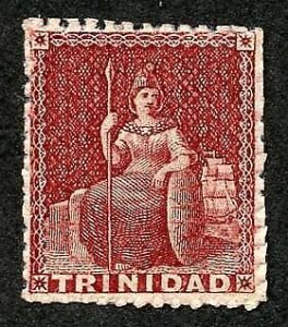 Trinidad SG64 (1d) Lake thick paper Perf 13 Fresh Mint Cat 50 pounds