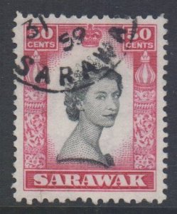 Sarawak Scott 208 - SG199, 1955 Elizabeth II 50c used